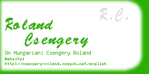 roland csengery business card